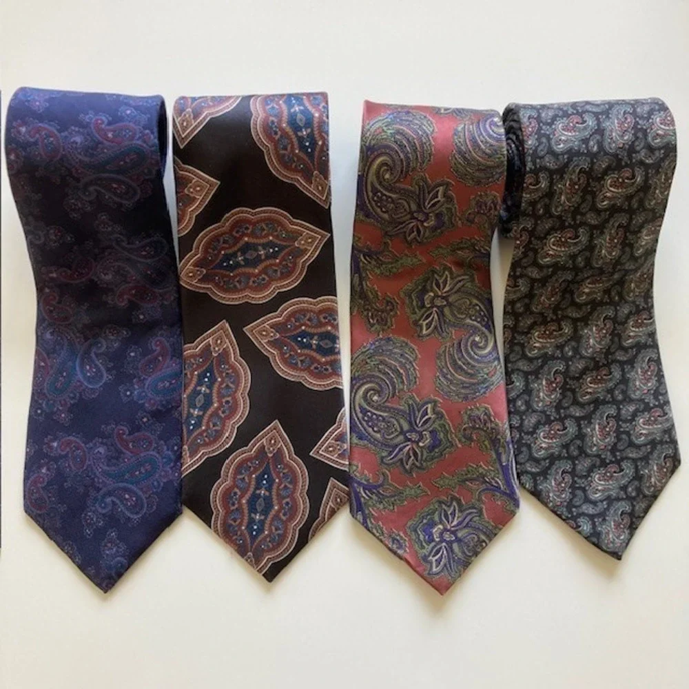 Paisley Silk Ties Lot of 4